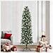Albero di Natale Artificiale Sottile Verde e Bianco 240 cm - Foto miniatura 2