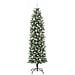 Albero di Natale Artificiale Sottile Verde e Bianco 240 cm - Foto miniatura 3