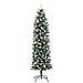 Albero di Natale Artificiale Sottile Verde e Bianco 240 cm - Foto miniatura 4