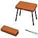 Sgabello Pieghevole Portatile Da Campeggio Con Contenitore - Elevata Capacità Di Carico Brown - Foto miniatura 1