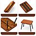 Sgabello Pieghevole Portatile Da Campeggio Con Contenitore - Elevata Capacità Di Carico Brown - Foto miniatura 5