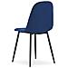 DAPI CHAIR Sedie ergonomiche moderne in velluto blu navy x3 - Foto miniatura 7