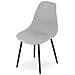 Sedia WAT grigio / gambe nere x 4 - Foto miniatura 3