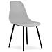 Sedia WAT grigio / gambe nere x 4 - Foto miniatura 2