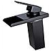 Rubinetto per lavabo da bagno, Blackswan, Cascada tipo M34, modello nero opaco, misura 32 cm - Foto miniatura 1