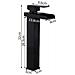 Rubinetto per lavabo da bagno, Blackswan, Cascada tipo M34, modello nero opaco, misura 32 cm - Foto miniatura 4
