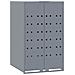 Copribidone con Ruote Bidone Singolo Grigio 69x79x117cm Acciaio - Foto miniatura 1