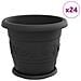 Vasi per Piante 24 pcs Nero Ø 26 x 21.5 cm Plastica - Foto miniatura 1