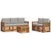 Set divani con cuscino 6 pcs Grigio Naturale e Chiaro - Foto miniatura 1