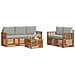 Set divani con cuscino 6 pcs Grigio Naturale e Chiaro - Foto miniatura 3