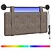 Testiera sospesa Con luce LED Grigio PU Antico - Foto miniatura 1