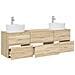 Set di Armadi da Bagno 3 pz Rovere Sonoma 62,5 x 44,5 x 50 cm - Foto miniatura 4