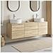 Set di Armadi da Bagno 3 pz Rovere Sonoma 62,5 x 44,5 x 50 cm - Foto miniatura 6