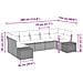 Set Divano da Giardino 7 pz Nero polyrattan - Foto miniatura 6