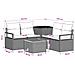 Set di divani 6 pz Grigio e Blu Navy Rattan sintetico e Acciaio - Foto miniatura 4