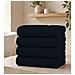 Set 4 Teli Bagno 100x150 cm - Morbidezza, Eleganza e Qualità - Black (Nero) - Foto miniatura 1