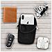 Custodia Smartphone Cintura Universale Doppia Tasca Nylon Spesso Nero - Foto miniatura 7