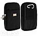 Custodia Smartphone Cintura Universale Doppia Tasca Nylon Spesso Nero - Foto miniatura 2