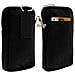 Custodia Smartphone Cintura Universale Doppia Tasca Nylon Spesso Nero - Foto miniatura 8