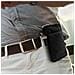 Custodia Smartphone Cintura Universale Doppia Tasca Nylon Spesso Nero - Foto miniatura 10