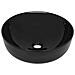 Lavandino Tondo In Ceramica Nero 41,5x13,5 Cm - Foto miniatura 1