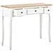 Tavolo Consolle Da Trucco Con 3 Cassetti Bianco - Foto miniatura 2
