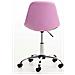 Sedia Ufficio Emil in Similpelle Trapuntata - Poltroncina da Scrivania con Ruote Antiattrito I Sgabello da Scrivania con Schienale I Poltrona Girevole Regolabile Rosa - Foto miniatura 4