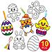 At515 Pasqua Suncatcher Ornaments - Confezione Da 10 Fun Di Plastica Disegni Per Bambini Da Colorare E Decorare - Foto miniatura 4