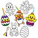 At515 Pasqua Suncatcher Ornaments - Confezione Da 10 Fun Di Plastica Disegni Per Bambini Da Colorare E Decorare - Foto miniatura 1