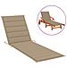 Cuscino per Lettino Prendisole Beige 200x70x3 cm in Tessuto - Foto miniatura 1