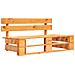 Divano Centrale Giardino a Pallet Marrone Miele Pino Impregnato - Foto miniatura 3