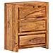 Cassettiera 60x33x75 Cm In Legno Massello Di Acacia - Foto miniatura 5