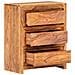 Cassettiera 60x33x75 Cm In Legno Massello Di Acacia - Foto miniatura 7