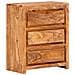 Cassettiera 60x33x75 Cm In Legno Massello Di Acacia - Foto miniatura 1