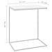 Tavolino da Salotto Bianco 55x35x66 cm in Legno Multistrato - Foto miniatura 6