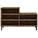 Scarpiera Rovere Fumo 102x36x60 Cm In Legno Multistrato - Foto miniatura 6
