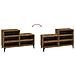 Scarpiera Rovere Fumo 102x36x60 Cm In Legno Multistrato - Foto miniatura 7