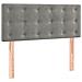Letto A Molle Materasso E Led Grigio Chiaro 100x200 Cm Velluto - Foto miniatura 4