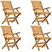 Sedie Da Giardino Pieghevoli 4pz 56x63x90cm Legno Massello Teak - Foto miniatura 2