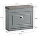 Mobili Per Scarpe Serie Scarpiere 1 Anta 1 Cuscino 60x24x51cm Grigio Fsr82-k-hg - Foto miniatura 5