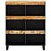 Credenza 85x33x107 Cm In Legno Massello Di Mango - Foto miniatura 4