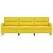 Divano A 3 Posti Giallo Chiaro 180 Cm In Tessuto - Foto miniatura 3
