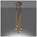 Lampada A Sospensione Pastelo 5p Oro Sl. 1174 - Moderno Lampade A Sospensione D'oro 110x25x25 Cm - Foto miniatura 3