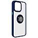 Cover Per Iphone 15 Pro Max Anello Metallico Supporto Serie Ringrip Bordo Blu - Foto miniatura 5