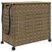 Cesto Portabiancheria Con Ruote 66x35x60 Cm Rattan - Foto miniatura 2