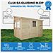 Casa Da Giardino In Legno Naturale (senza Parete Laterale) 318x211 Cm / 6 M²- Magazzino Esterno Con Finestre - Capanno Da Giardino - Timbela M339 - Foto miniatura 6