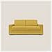 Nixon Divano letto matrimoniale con materasso 20 cm in tessuto impermeabile T03 200 cm (mat. 140x197) giallo - Foto miniatura 2