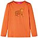 Maglietta Da Bambina A Maniche Lunghe Arancione Bruciato 140 - Foto miniatura 1