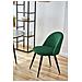 Sedia da Pranzo in Velluto SJ. 077, Colore Verde Bottiglia - Foto miniatura 7