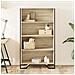 Libreria Rovere Sonoma 80x31x137,5 Cm In Legno Multistrato - Foto miniatura 3